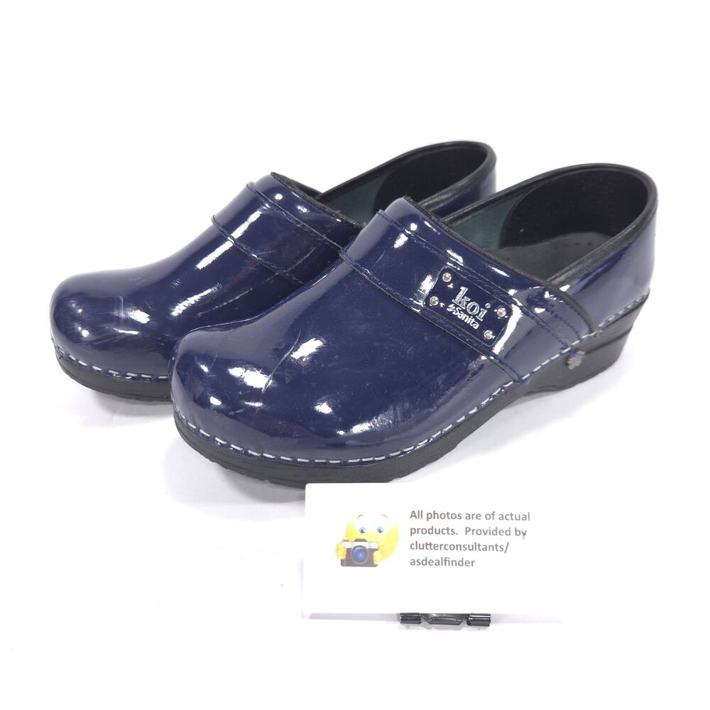 Sanita Original Casual Walking Slip On Clog Womens Size 9 39 Navy Blue